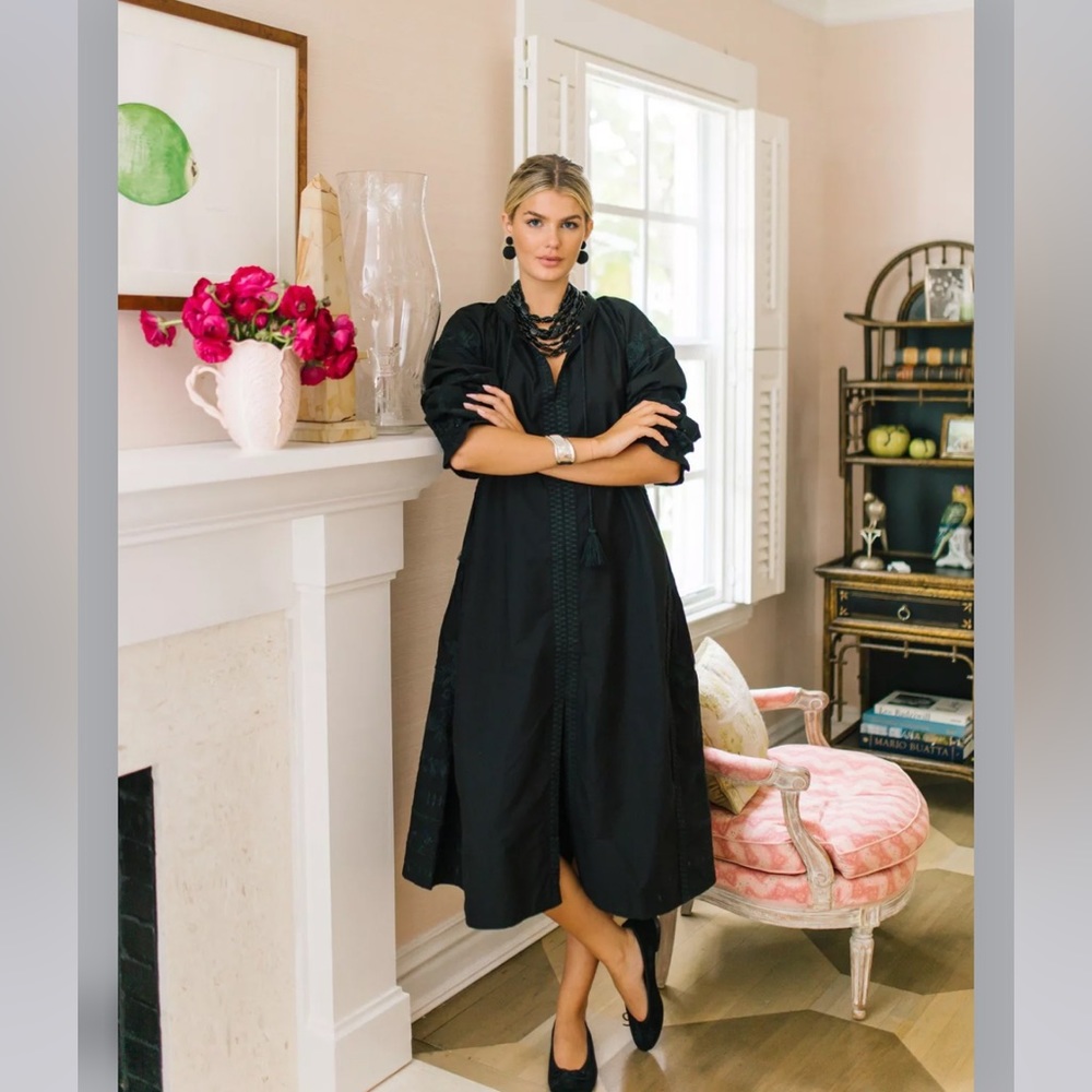 JULIA AMORY Coatue Caftan in Coal size medium